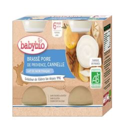 Babybio Brasse Poire Cannelle 2X130G