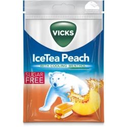 Vicks Bonbons Ice Tea Pêche Sans Sucre 72g