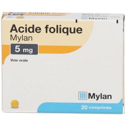 Acide Folique 5 mg Mylan Comprimés x20