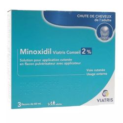 Minoxidil Myl 2% S A Cut 3Fl/60Ml+Appl