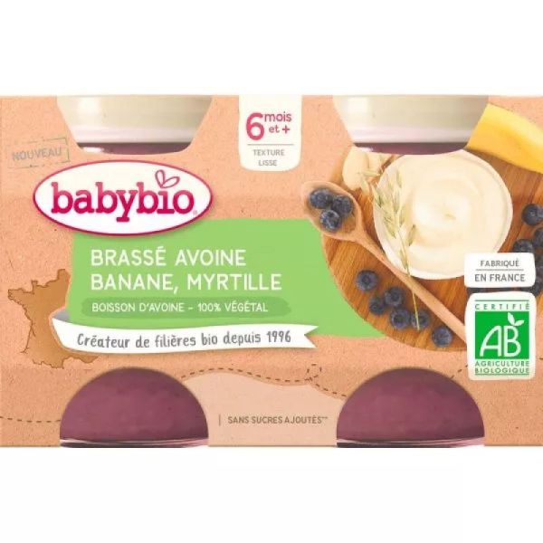 Brasse Avoine Banane Myrtille 2X130G