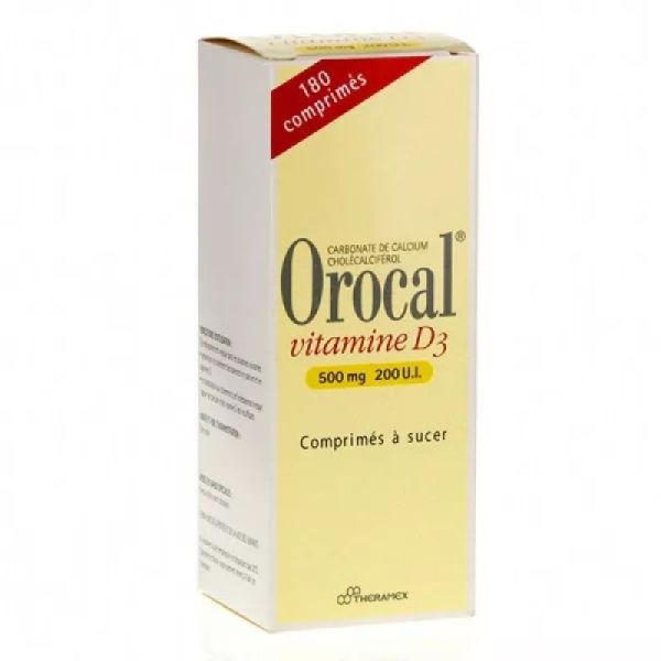 Orocal Vit D3 500Mg/200Ui Comprimés Sucés 180