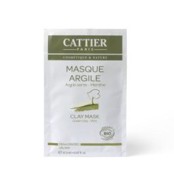 Cattier Masque Cr Argile Verte Pg 12Unid/5Ml