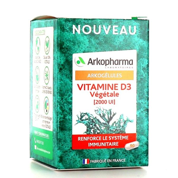 Arkog Vitamine D3 Veg Gelul 90