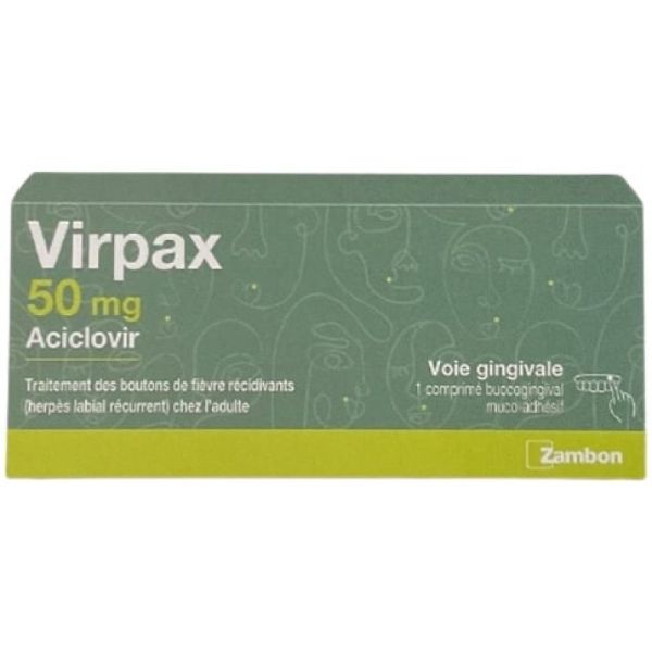 Virpax 50Mg Cpr Buccogingival 1