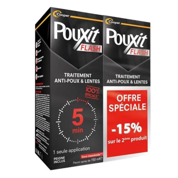 Pouxit Flash A/Poux&Lente 150Mlx2