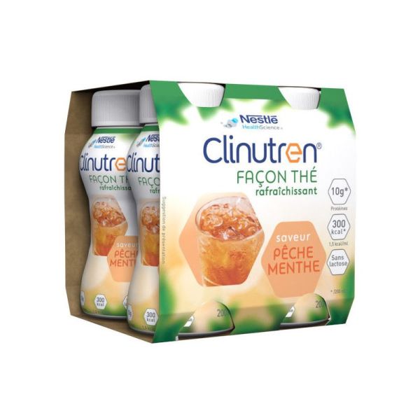 Clinutren Boisson Saveur Thé Pêche 200ml (x4)