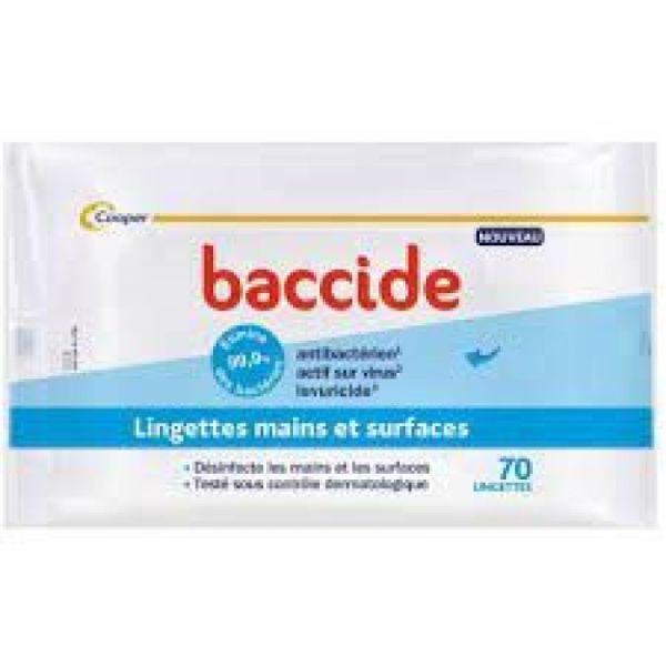 Baccide Lingettes Désinfectantes Paquet de 70