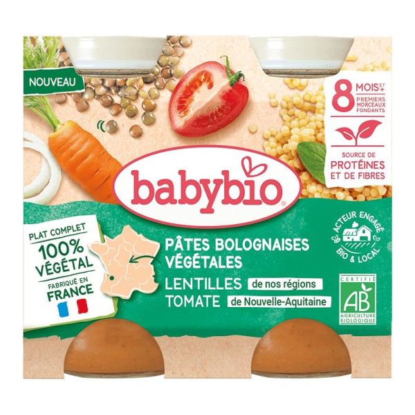 Babybio - Pate Bolo Vegatale 8M+