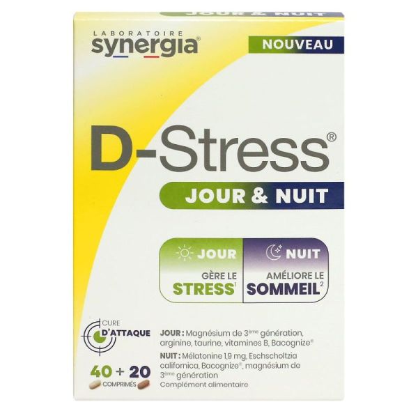 Synergia D-Stress Jour & Nuit Comprimés x60